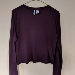 H&M Cropped Long Sleeve Tee